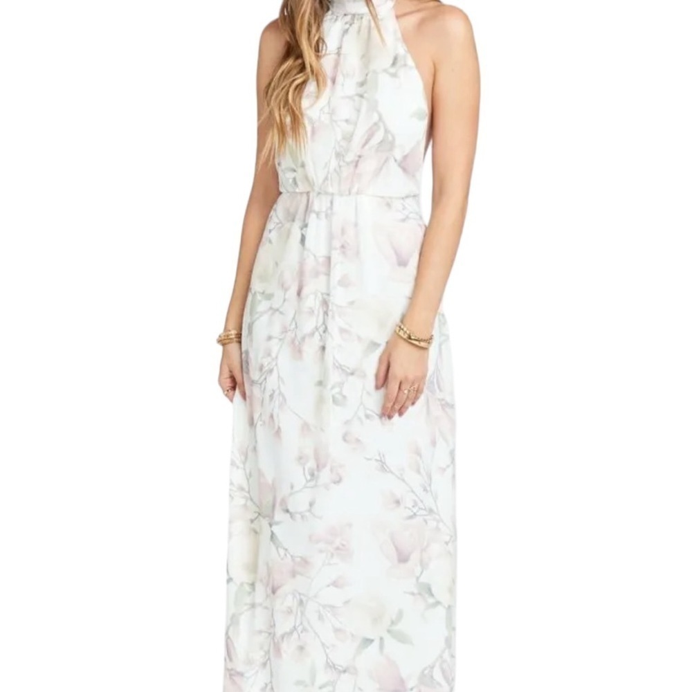 Show Me Your Mumu SMYM Collette Halter Collar Dress Floral Sz S Open Back - Picture 4 of 15